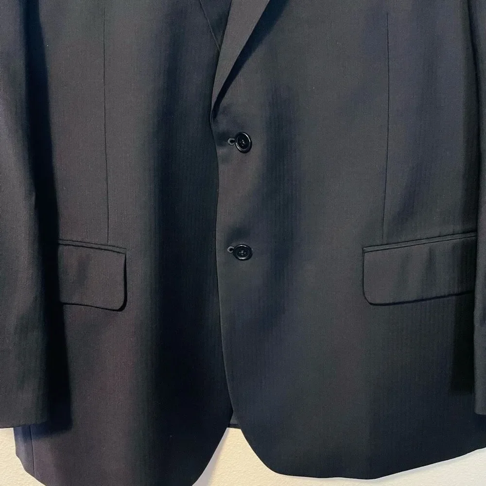 Brooks Brothers Black Wool Sport Coat Size 46R - Picture 5 of 12